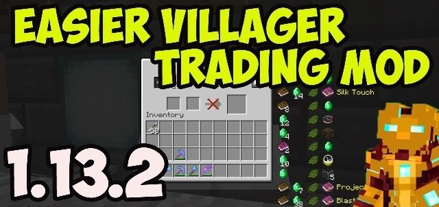Скачать мод Easier Villager Trading для Майнкрафт 1.13.2